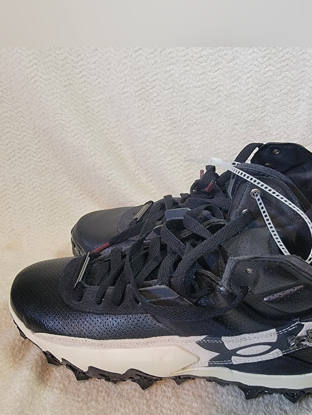 Under Armour Harper 10 Pro Mid Mens 7 Black Baseball Shoes Cleats 6000715